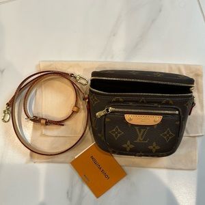 BNIB Louis Vuitton Mini Monogram Bum bag. Cross-body coated canvas & leather bag